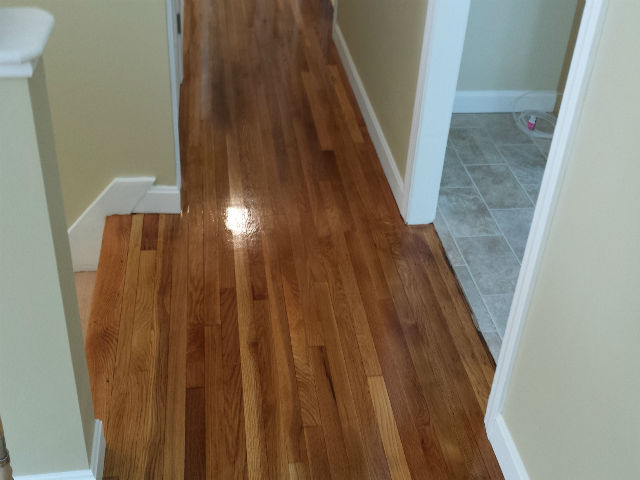 Damaged Oak Floor Refinishing