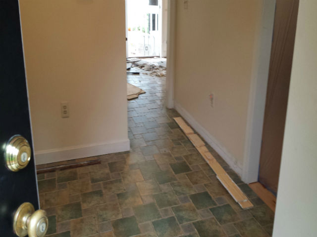 Tile Removal & Replacement with Hardwood Flooring