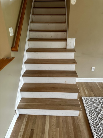 After - New Oak stair treads