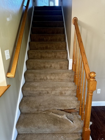 Before - New Oak stair treads